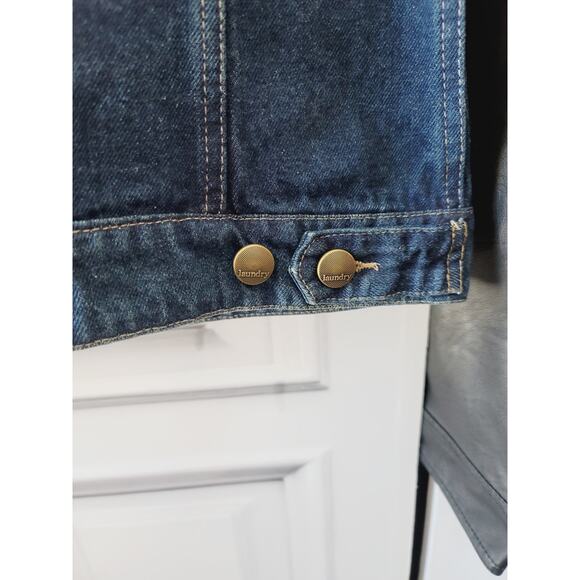 Laundry by Shelli Segal Faux Leather Denim Jacket - New Small - Picture 7 of 7